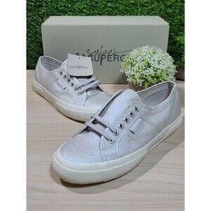 Superga 2750 Pearl Matte Canvas Sneakers - Grey Silver US Women's 9.5 NEW